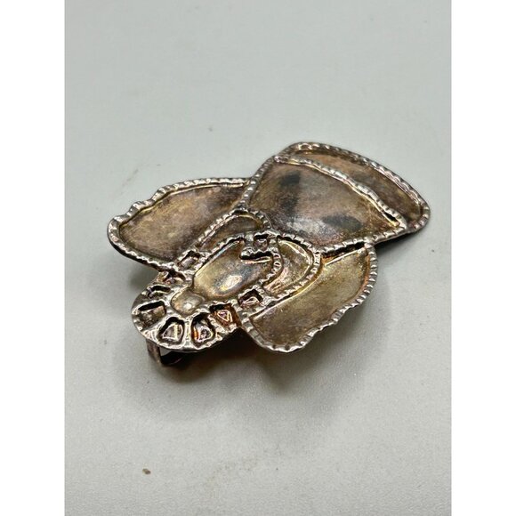 Brutalist Design Angel Pin Brooch & Pendant Signed Best Distressed Silver Color - Picture 4 of 7